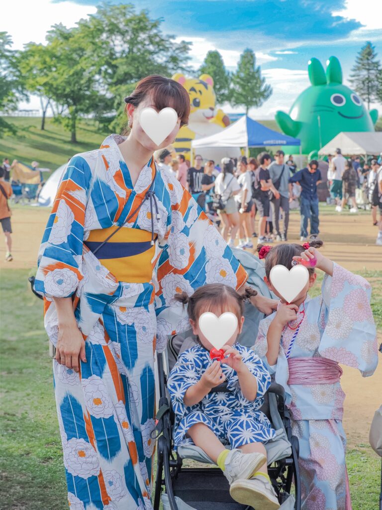 家族で浴衣写真