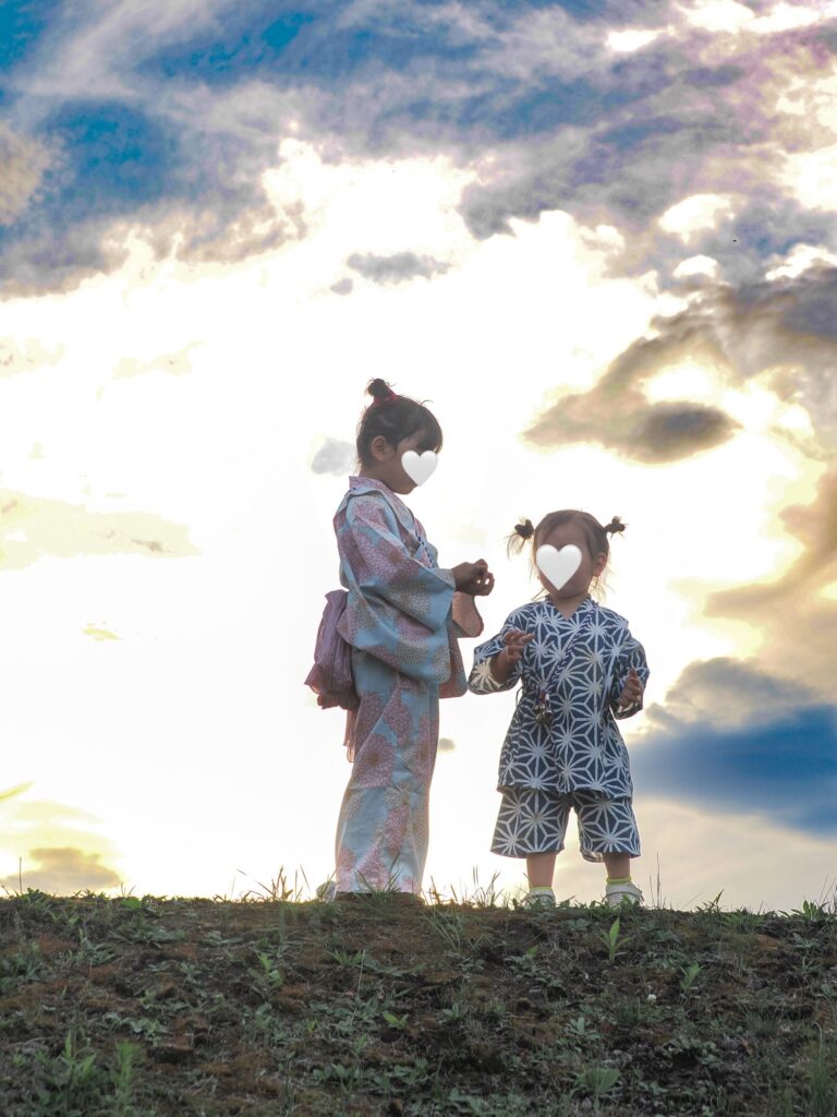 どんどん夕焼けになっていく。空。