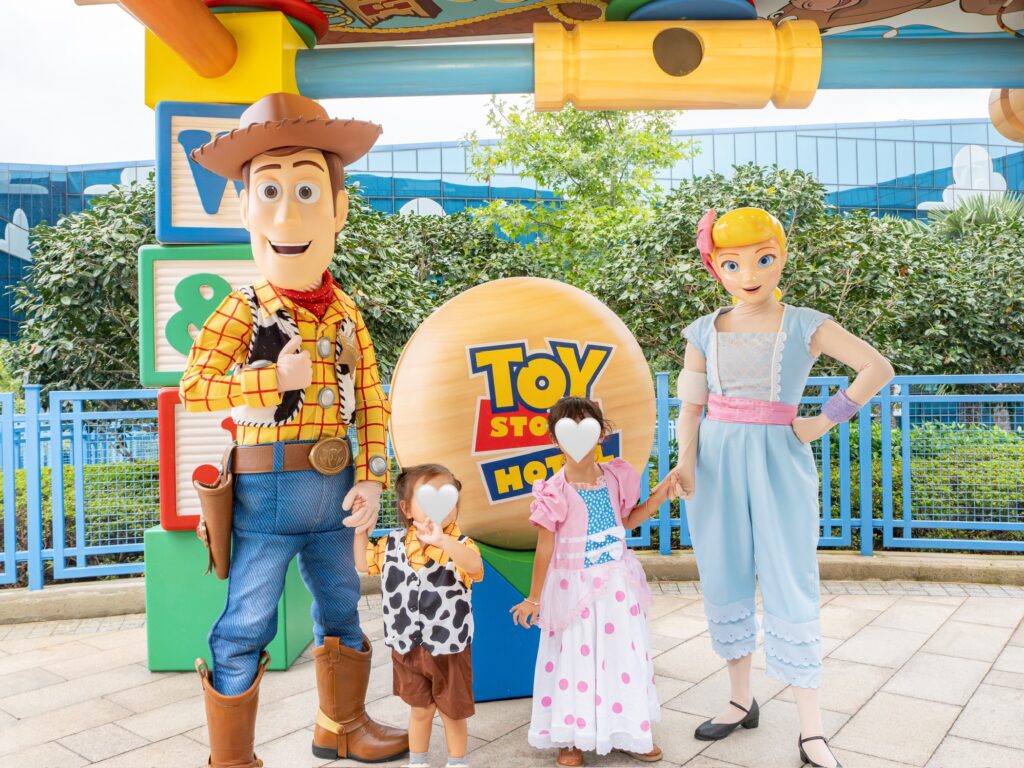 ウッディーとボーピープとのグリーティング