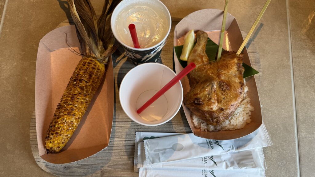 ジャングルチキン 2,000円、グリルコーン 800円