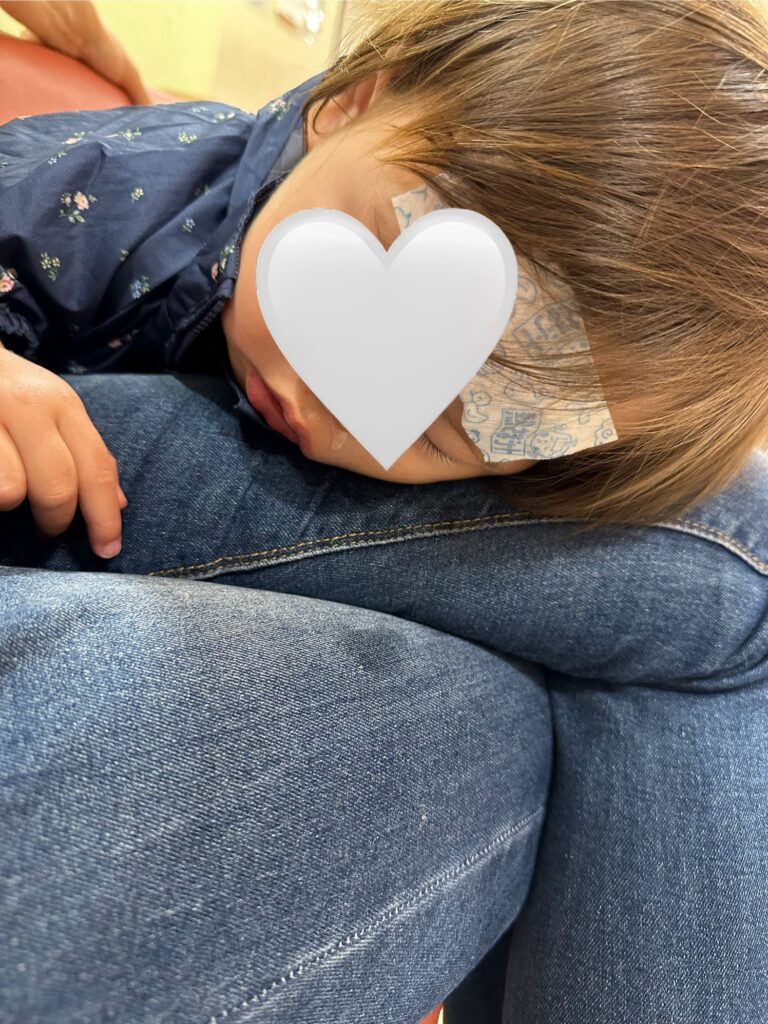 発熱している子